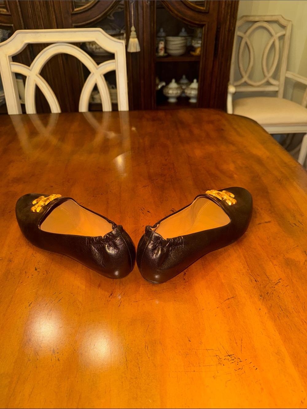 NWT Tory Burch Black Eleanor Loafer - Leather Logo - Picture 7 of 7
